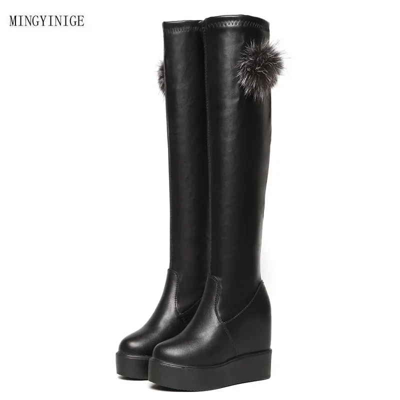 

New Brand Women Fashion Winter and Spring New Fashion Women's Regular and Wide Calf Buckle Knee High Riding Boot