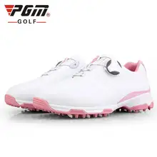 PGM Новая женская дышащая поворачивающаяся Пряжка кроссовки для гольфа Женская Автоматическая шнуровка Водонепроницаемая микрофибра противоскользящая обувь для гольфа