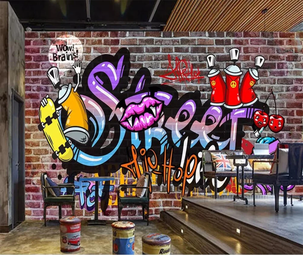 Beibehang カスタム壁紙 3d 写真壁画ストリートトレンドレンガ壁壊れ壁紙バー Ktv ディバ背景の壁の紙 壁紙 Aliexpress