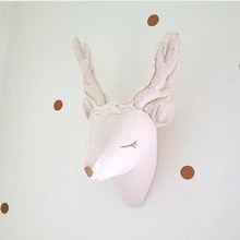 Ручной работы 3D голова животного настенные украшения Дети Детская комната Декор скандинавские чучела Единорог олень настенные подвесные крепления игрушки для детей