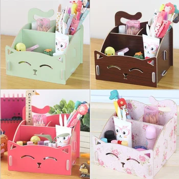 

Wooden Cosmetics Boxes Makeup Storage Box Handmade Jewelry DIY Organizer Case Desktop Storage Box for Home Office