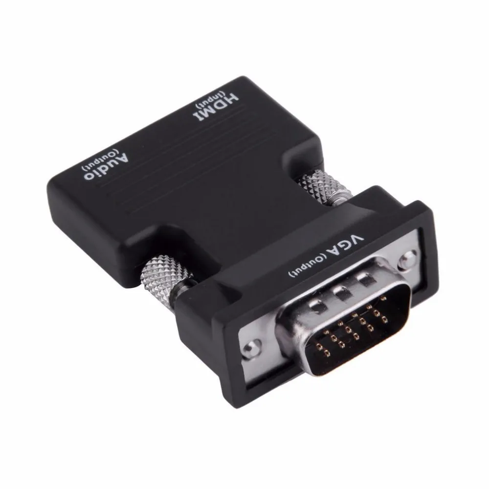 Адаптер-переходник 1080P HDMI мама-VGA папа с 3 5-миллиметровым стерео аудио портативный