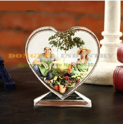 

5Pcs JB-13 Heart-Shaped Blank Crystal Photo Frame For Sublimation Customized Picture