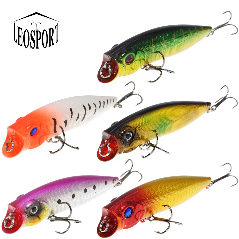 

New Arrival Popper Fishing Lures 1pcs Good Quality Fishing Wobbler Hard Baits 6 Color Select Fishing Tackle 6# Hooks