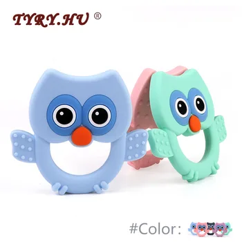 

TYRY.HU 5PCS Silicone Teether Food Grade DIY Baby Teething Necklace Toy BPA Free Nursing Materials Silicone Animals Baby Teether