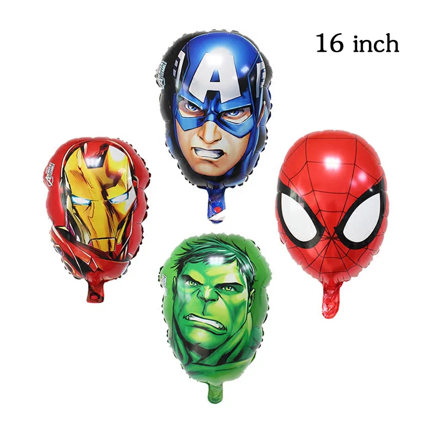 «Мстители»; «Бэтмен»; «Человек-паук» воздушный шарик из фольги в форме super hero гелием globos Капитан Америка Супермен клипсы для воздушных шаров для мальчика на день рождения поставки