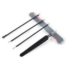 4 шт. черноголовых удаления набор игл для угревой сыпи очиститель пор Угри экстрактор De Cravos жидкость для снятия комедонов инструмент с Чехол