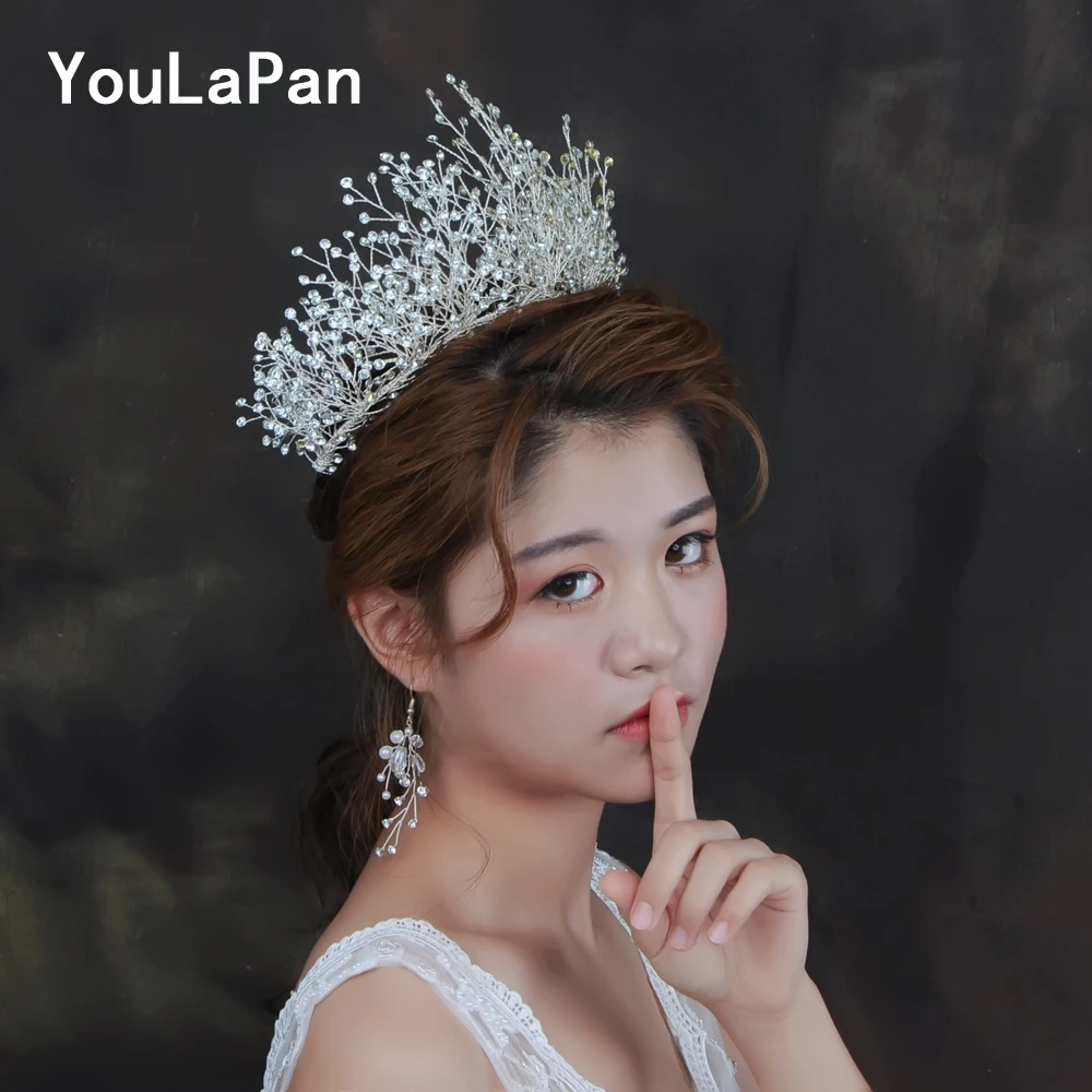 YouLaPan HP193-S Bridal Tiara for bride Wedding Hair Crown Girls Wedding Hair Accessories Wedding Hair Jewelry Bridal Crown