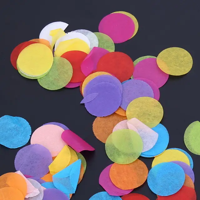 900pcs 1bag Circle Shape Wedding Sprinkles Tissue Paper Confetti