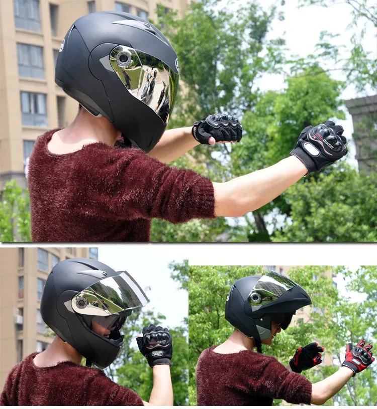Лучшие продажи безопасный флип-ап мотоциклетный шлем с внутренним солнцезащитным козырьком любой доступный двойной объектив мотоциклетный шлем