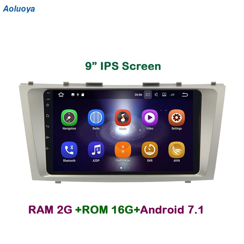 Aoluoya 9 &quotIPS 2 ГБ RAM Android 7 1 автомобильный DVD GPS навигация для Toyota Camry 2006 2007 2008 2009 2010 2011