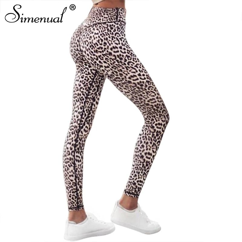 Simenual Харадзюку, леопардовые леггинсы с высокой талией, женский спортивный костюм фитнесс, одежда, сексуальные леггинсы для активного отдыха - Цвет: leopard