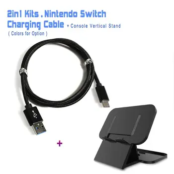 

NS NX accessories with Universal Foldable Phone Tablet Play Stand + Type C Charging Cable, All For Nintendo Switch