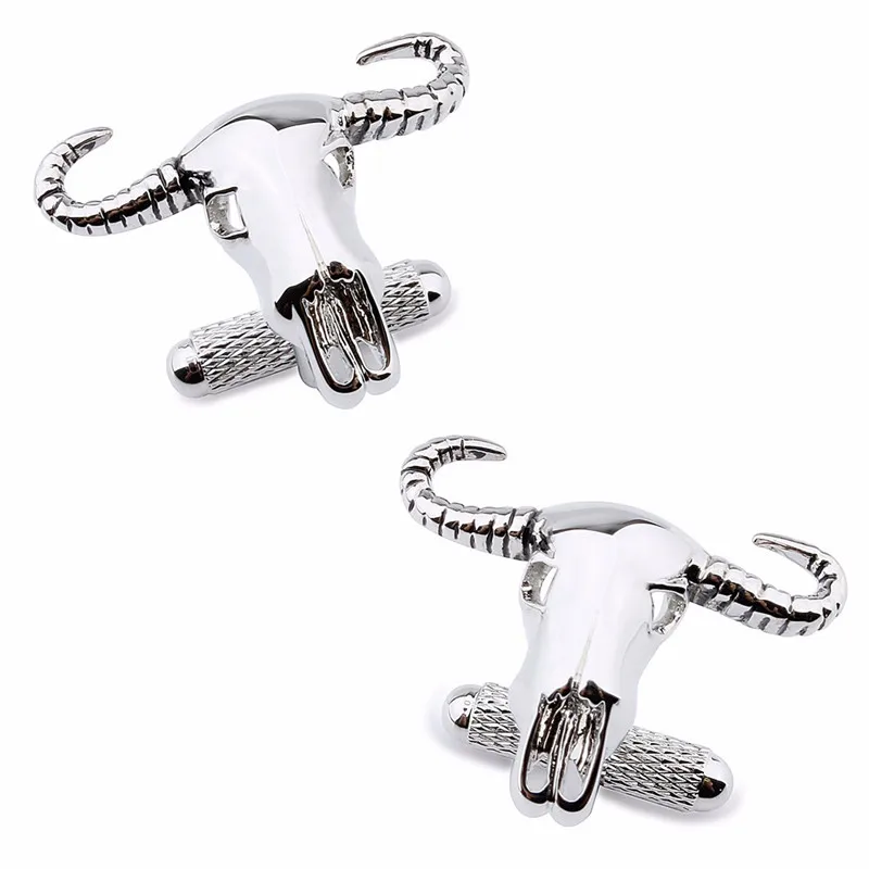 

HAWSON High Quality Bull OX Design Cufflinks Shiny Metal Cuff links Target Customized