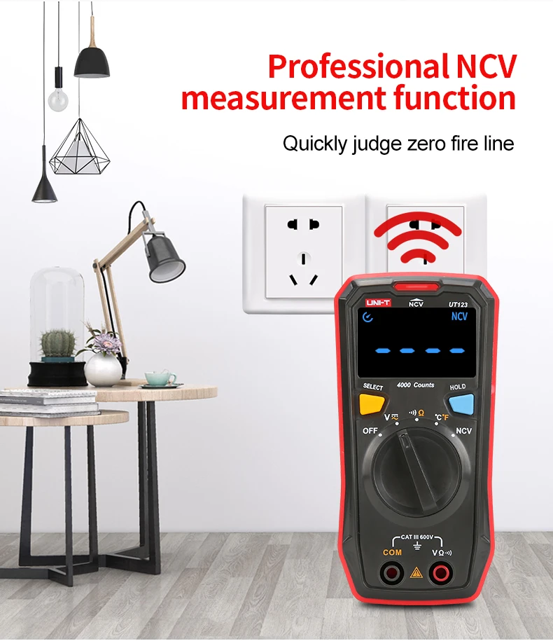 Digital Multimeter Multimeter Tester Voltage Meter Tester UNI-T UT123 UT123D Mini Digital Multimeter Temperature Tester Data AC DC Voltmeter Pocket Voltage Ampere Ohm Meter Auto Range