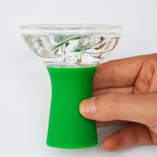 4 вида цветов доступны Стекло и силиконовые кальяна, кальян чаша высокое Температура сопротивление Шиша табак чаша Waterpijp Sheesha аксессуары