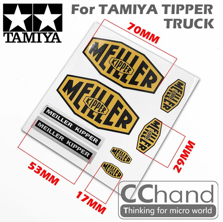 CChand отображающий самосвал с наклейками Kipper для Tamiya 1/14 игрушечный дистанционным