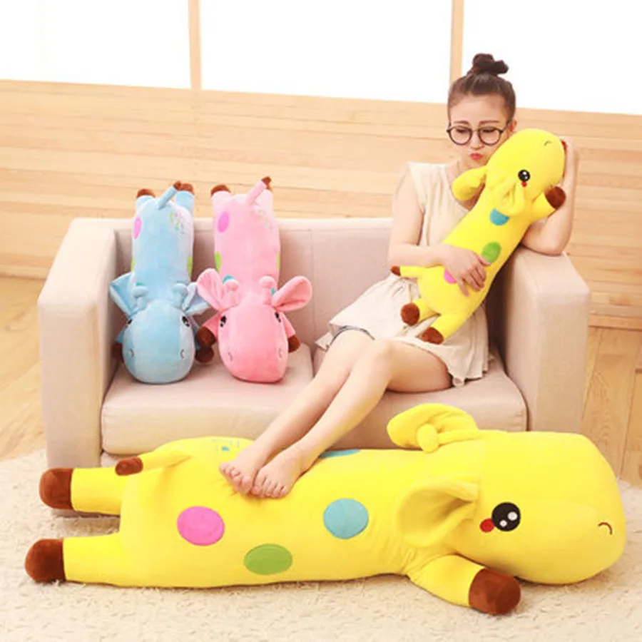 New Cute Plush Giraffe Toys Soft Colorful Animal Dear Doll Kawaii Toy For Baby Kids Children Girls Present Birthday Gift 70C0063 4 colors pusheen plush cute soft animal toy giraffe plush doll birthday gift toys for children 18cm baby dolls free shipping