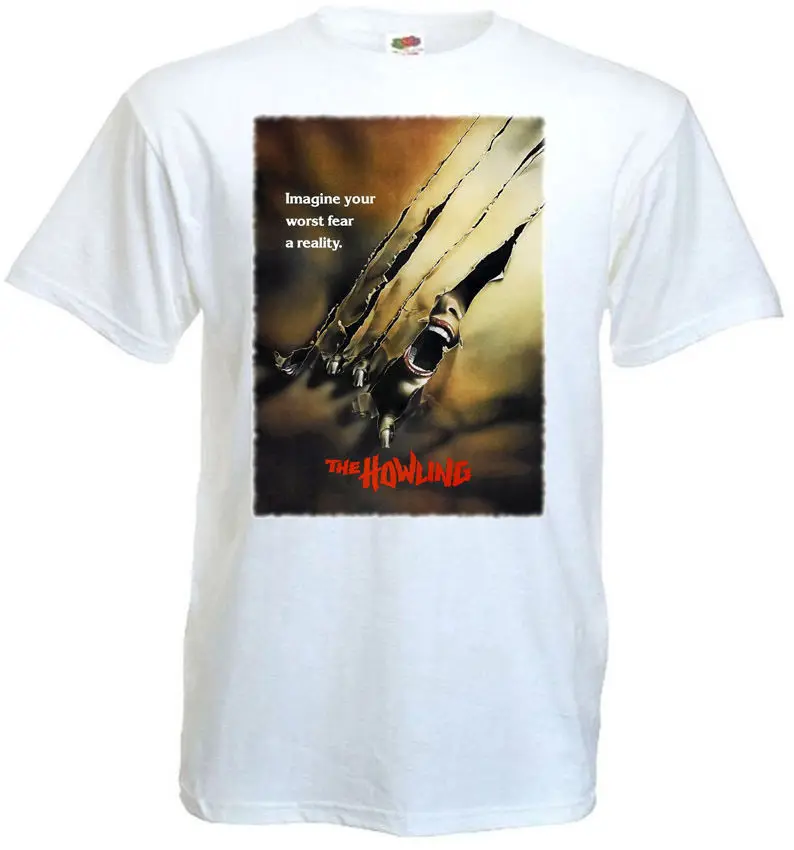 The Howling T-shirt White Poster All Sizes S...3XL Brand Cotton Men Clothing Male Slim Fit T Shirt Solid Color The Howling T-shirt White Poster All Sizes S...3XL Brand Cotton Men Clothing Male Slim Fit T Shirt Solid Color