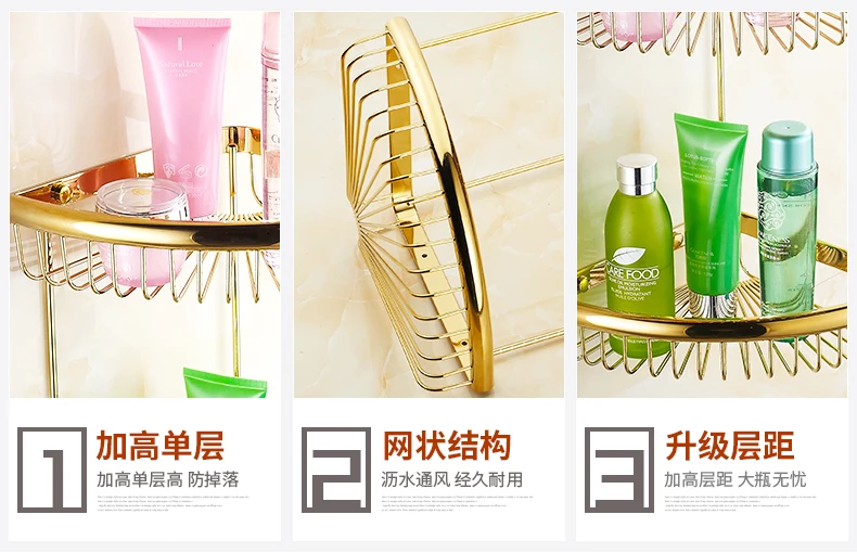 All-copper bath towel rack gold-plated single faucet European style bathroom creative paper towel rack towel ring