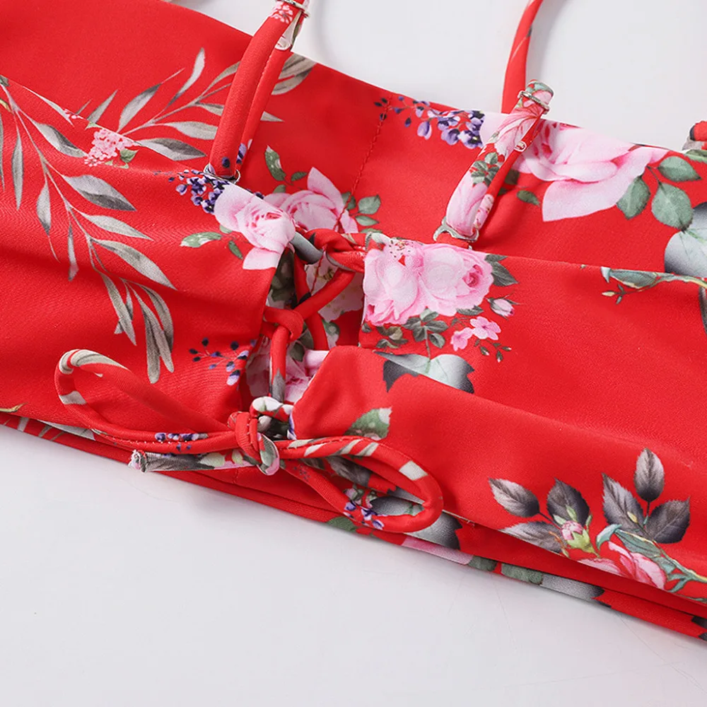 2019 woman summer sexy peony flower print bikini set swimsuit push up pretty brazil beach set bikinis e fatos de banho 40J5 (18)