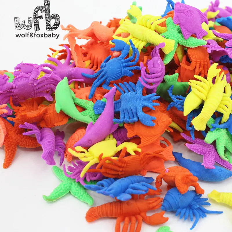 1 кг/пакет игрушка для роста морских животных|sea animals toys|plastic toy sea animalsplastic toys |