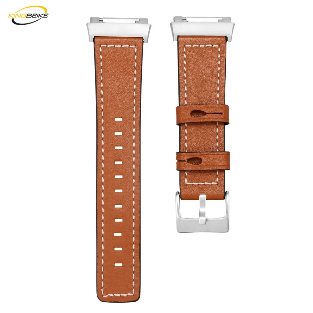 KINGBEIKE Colorful Genuine Leather Watchband For Fitbit Ionic Watch Band Men Women Bracelet Belt Replacement Strap KINGBEIKE Colorful Genuine Leather Watchband For Fitbit Ionic Watch Band Men Women Bracelet Belt Replacement Strap
