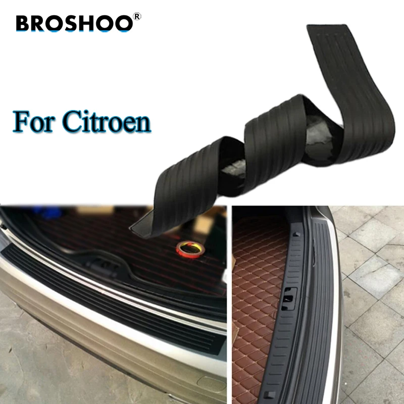 

BROSHOO Car Styling Rubber Rear Guard Bumper Trunk Protector Trim Cover Strip For Citroen C3 C2 C4 C5 DS3 Picasso C-Quatre Nemo