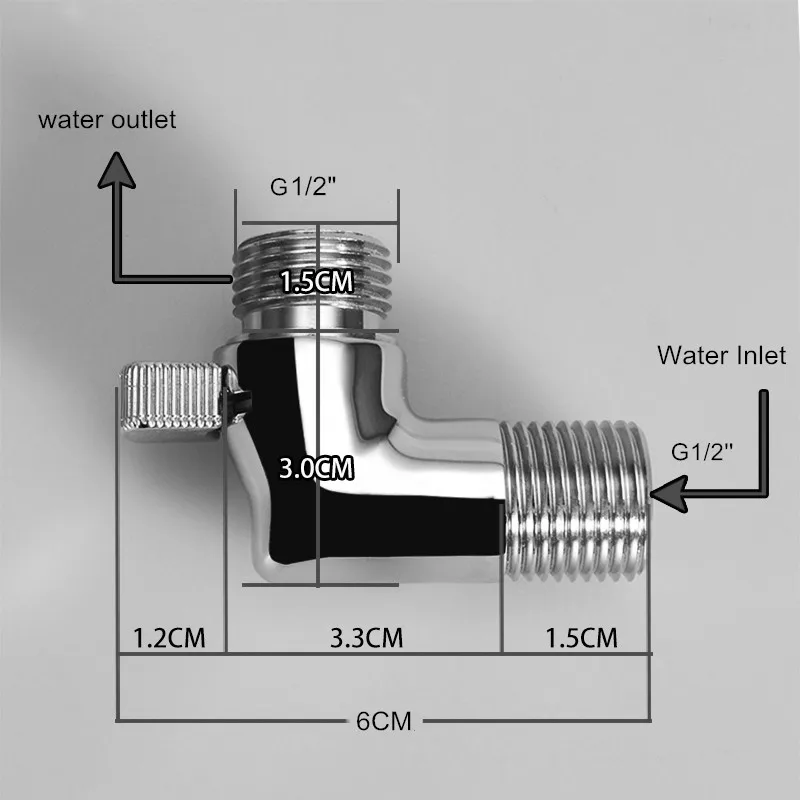 VOURUNA супер короткий адаптер клапан фитинг для стиральной машины G1/2 дюйма ips переключатель поворота Угловой запорный Клапан хром