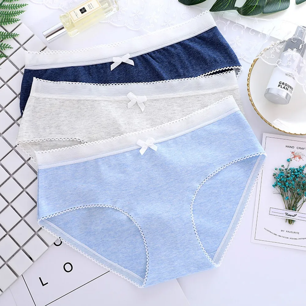 2018 Hot Sale Cotton Casual Panties Women Bowknot Cute Fashion Comfort
