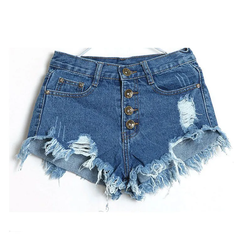 

Denim Shorts Jeans Women New 2018 Summer Fashion Ladies Tassel Hole High Waist Sexy Mini Shorts for Woman White Black Blue Pink