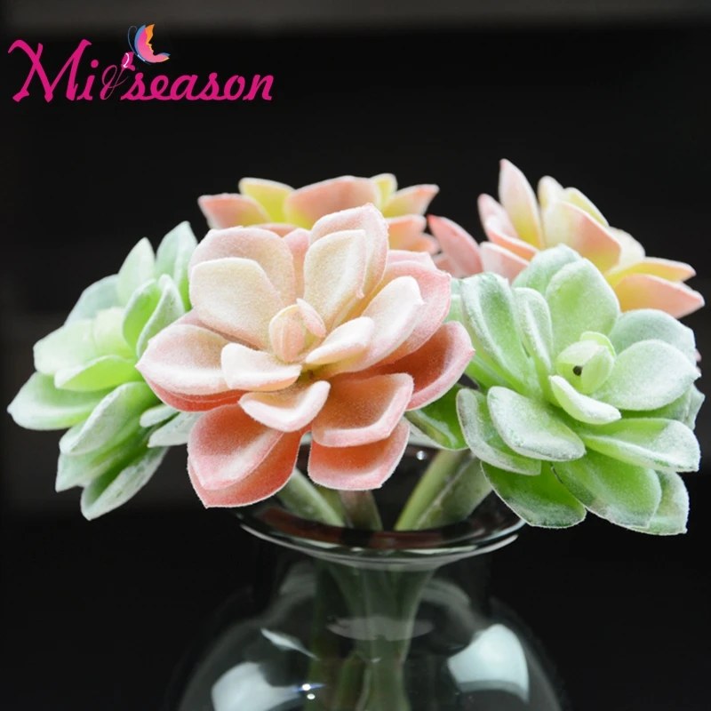Artificial succulents Land Lotus Plants Desert Artificial Plant Landscape Fake Arrangement Garden Decor Home Potted Flower