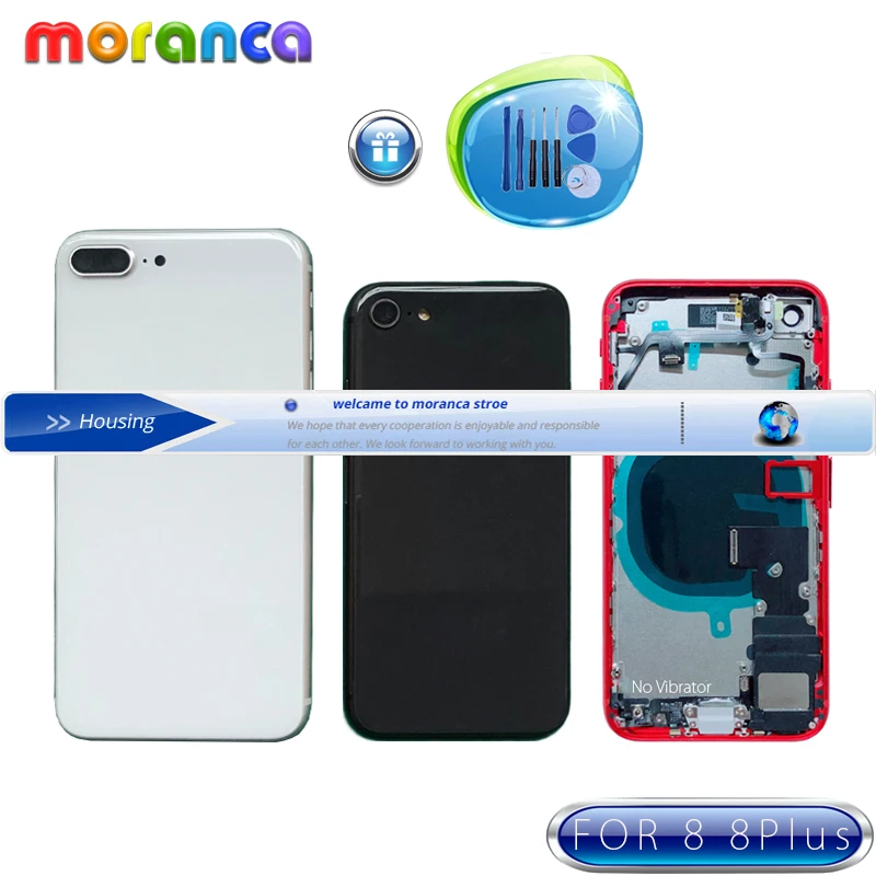 

Full Back Housing for iPhone 8 8g 8Plus Plus Battery Cover Rear Door Case Middle Chassis with Flex Cable Assembly Accessories