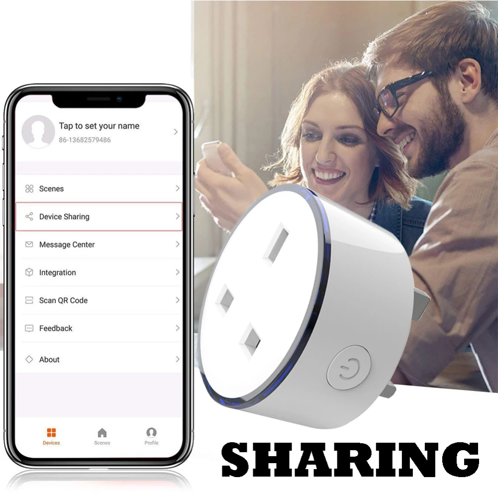 Цветная(RGB) Smart Plug светильник работы Великобритании попсокет Беспроводной WI-FI пульт дистанционного управления "умный дом" Голос Управление умная розетка с Alexa Google Home