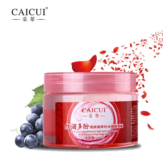 

CAICUI Red Wine Essence Sleeping Mask No Wash Moisturizing Night Cream Anti Aging Anti Wrinkle Nutrition Facial Cream