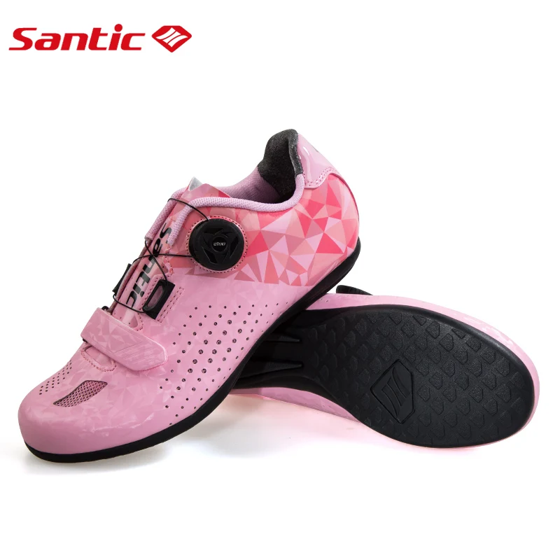 Santic, zapatos de para mujer, desbloqueados, zapatos MTB, reflectantes para bicicleta de carretera, Zapatos rosa transpirables, de EUR 36-40 - AliExpress