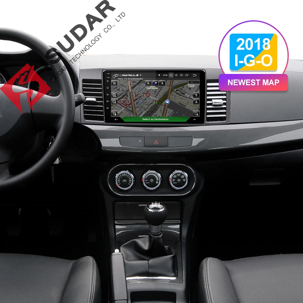 Isudar Android 9 2 Din Автомобильный мультимедийный плеер для MITSUBISHI/LANCER 2007 2018