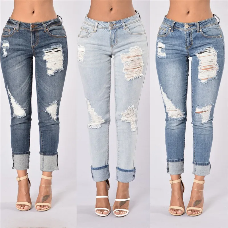 Online Buy Wholesale women's boyfriend jeans from China women's ...