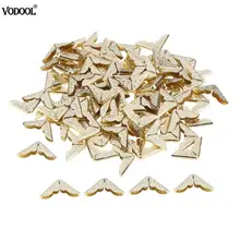 100 шт Металлические Угловые протекторы для книг тон Скрапбукинг альбомы Угловые протекторы карта файл меню металлические уголки книги