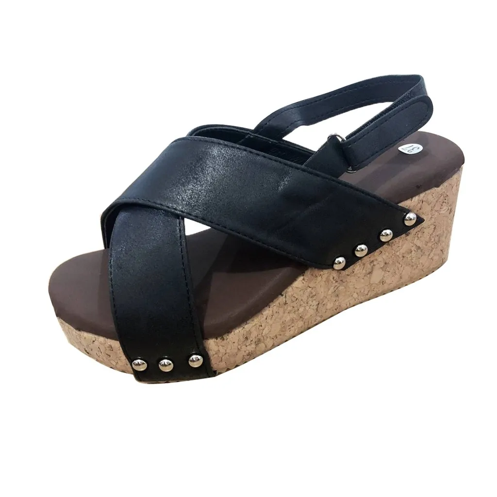 

SAGACE Women Summer Ankle Strap Platform Wedge Sandals Thick Gladiator Sandals Shoes Sexy High Quality Outside Ladies Shoes