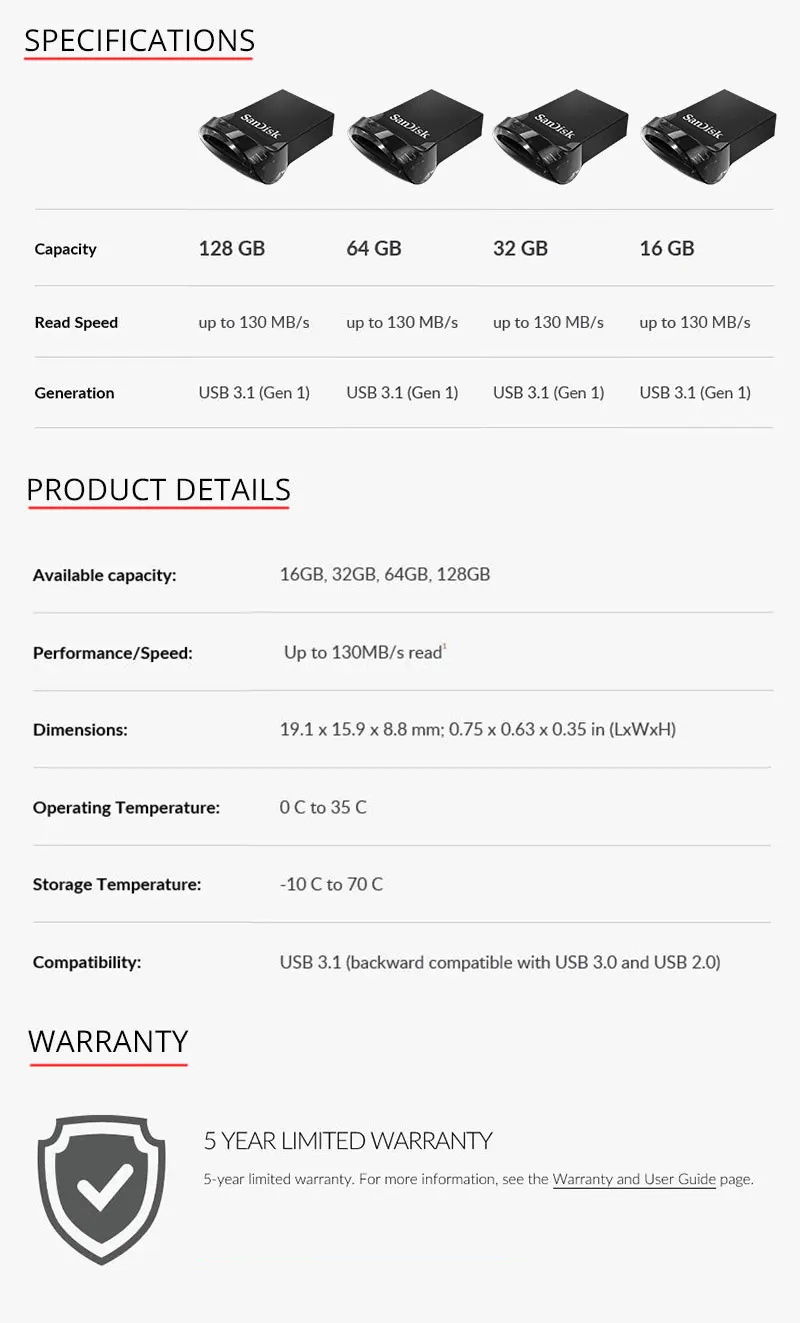 Двойной Флеш-накопитель SanDisk USB3.1 флеш-накопитель 64 ГБ флэш-накопитель 128 ГБ флеш-накопитель 256 ГБ мини U диск 16 ГБ Ключ USB 32GB флэш-накопитель для ноутбука/Car 130 МБ/с