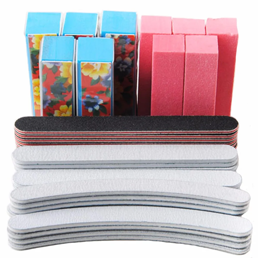 

Nail Files Buffer Blocks Black Buffing Sanding Files for Nails Manicure Pedicure Tips Polisher Nail Care Salon Tools Kit 40PCS