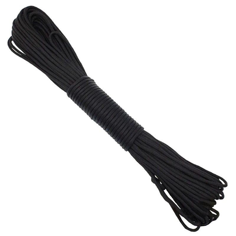 Paracord في 550 المظلة حبل 7 ستراند كور ل تسلق التخييم مشبك حبل أسود 25FT Paracord في 550 المظلة حبل 7 ستراند كور ل تسلق التخييم مشبك حبل أسود 25FT