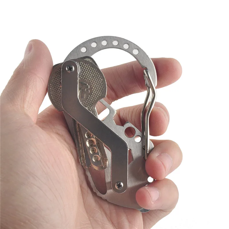 EDC gear stainless steel compact multifunction key chain holder clamp