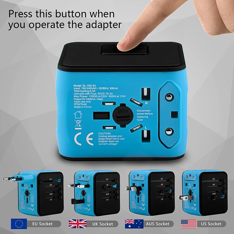 Wearpai Smart more USB travel Charging Adapter For iPhone Samsung Xiaomi EU UK US AU Plug Wearpai Smart more USB travel Charging Adapter For iPhone Samsung Xiaomi EU UK US AU Plug