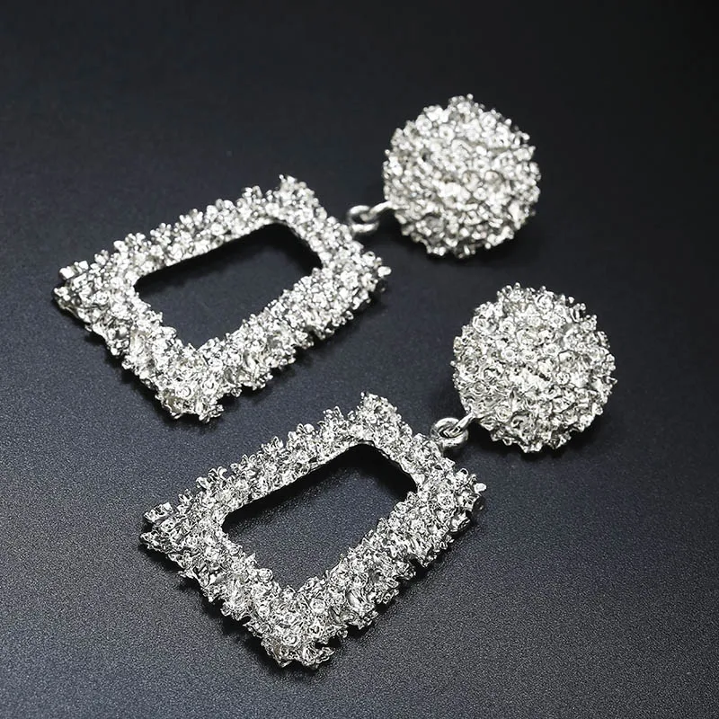 

Big Gold ZA Drop Dangle Earrings For Women Fashion Geometric Jewelry Wedding Christmas Vintage Statement Earings Brincos 2018