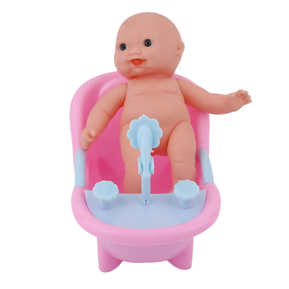 

Simulated Infant Early Educational Play Set Doll Collection Handmade Plastic Reborn Baby Bath New arrival