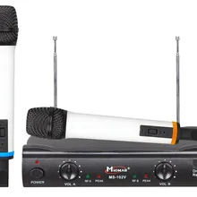 MS-102V Беспроводная система Караоке микрофонная система, высококачественная и четкая Голосовая двойная портатичный цифровой осциллограф микрофона пение дома