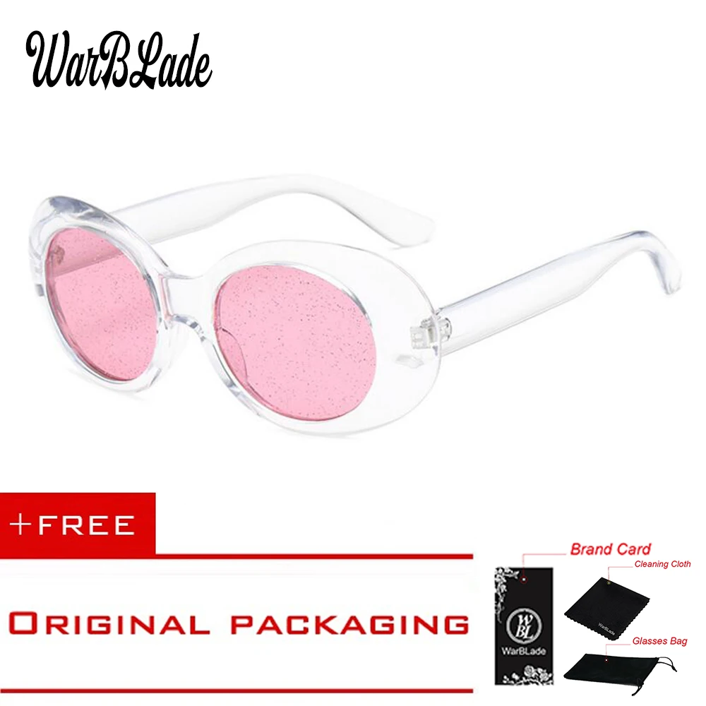 

2022 Fashion Man New Oval Sunglasses For Female Transparent Gorgeous Granulated Lens Top Quality Sun Glasses For Men Women Pink