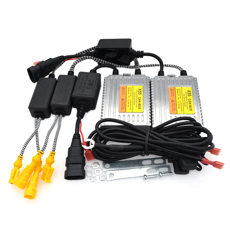 SKYJOYCE 12V 55W HID Canbus Kit DLT X55 HID Canbus Ballast 5500K Fast Bright H1 H3 H7 H11 9005 9006 D2H 9012 HID Headlight Bulb